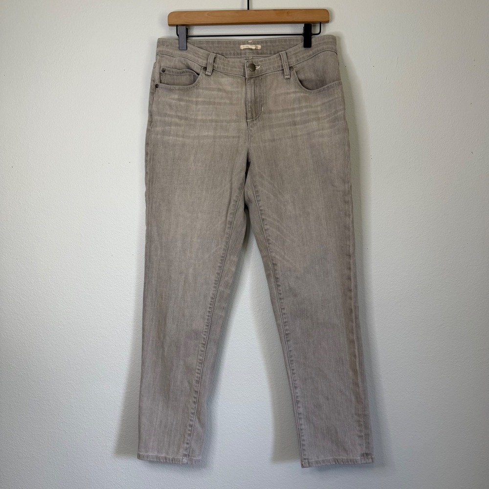 Eileen Fisher - Grey Wash Ankle Jeans Size 6 Small Flaw